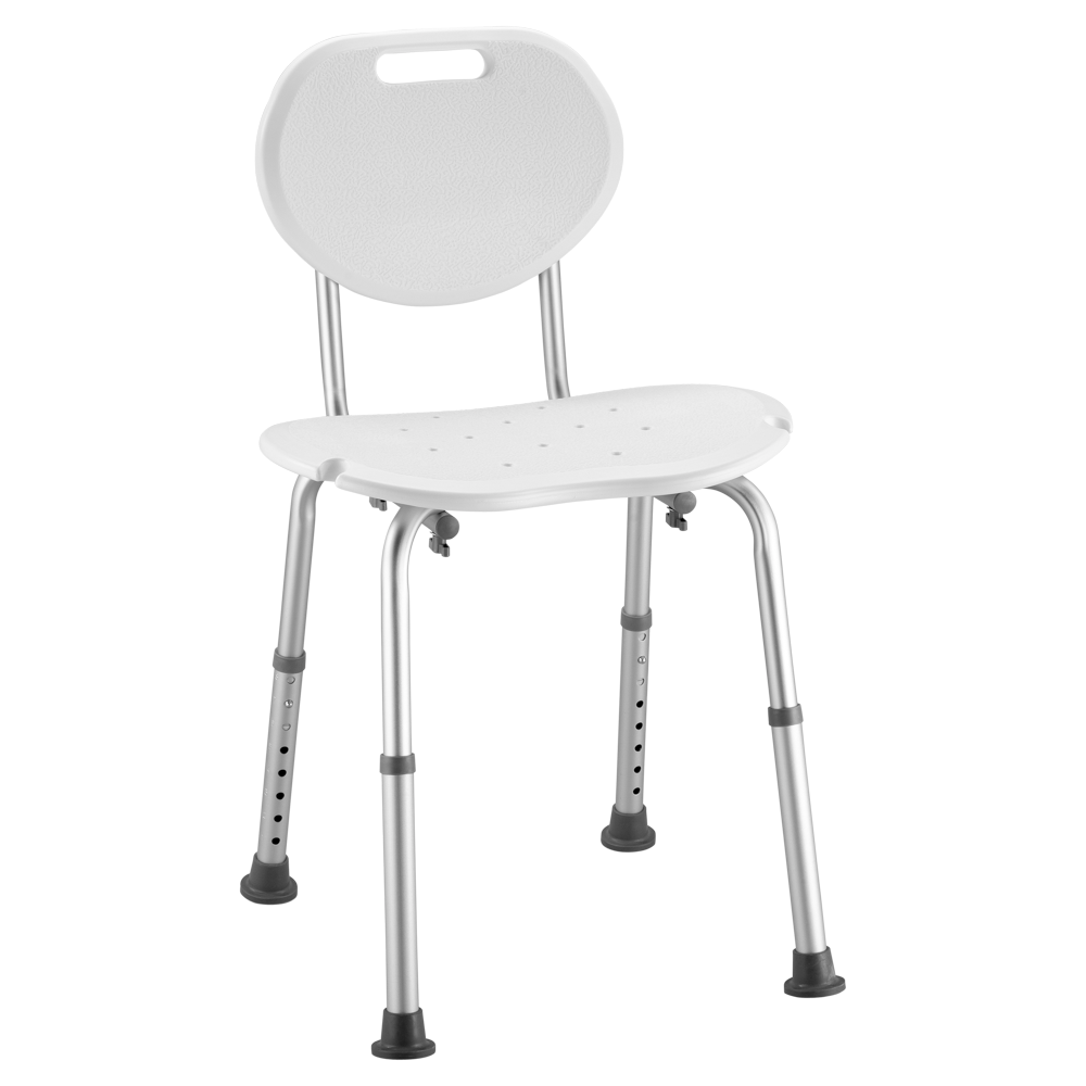 MultiMotion Douchestoel ovaal met handgrepen - Wit
