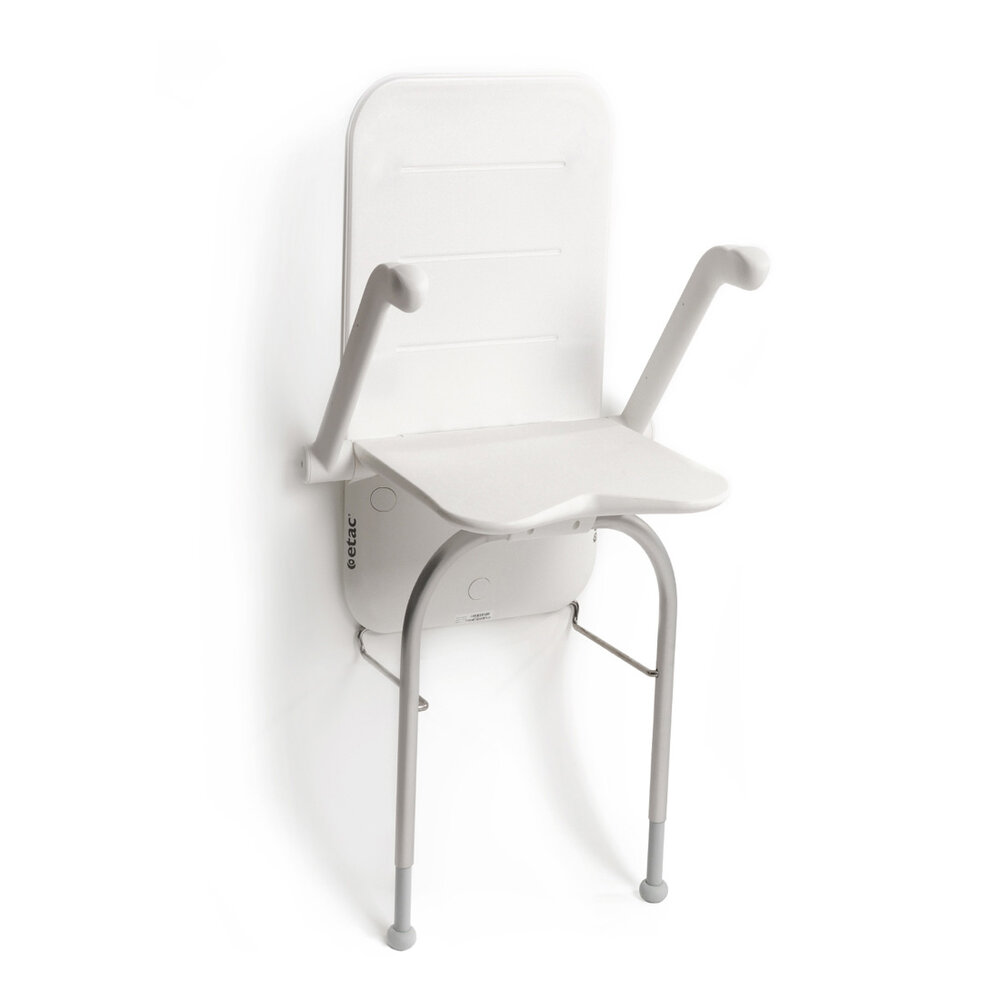 Etac Etac Relax douchezitting met armsteunen, steunpoten en zachte rugleuning