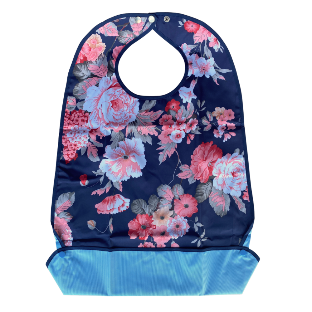 MultiMotion Wasbare slab volwassenen met opvangbak - Roze bloemen