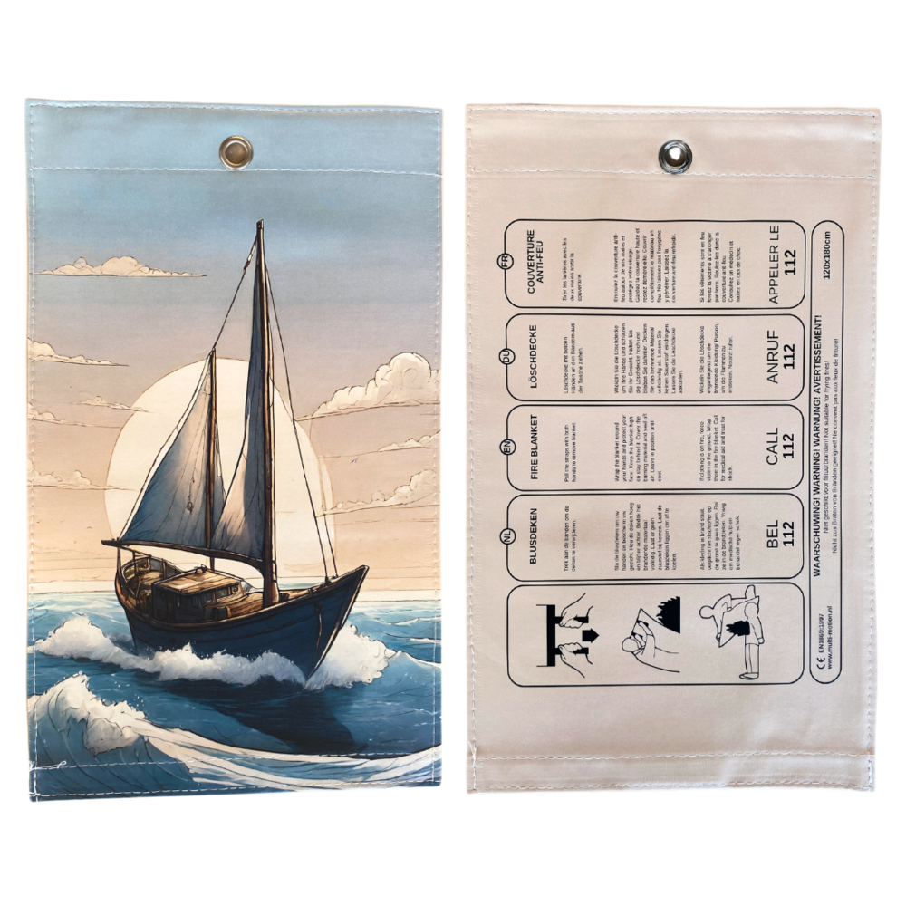 MultiMotion Design blusdeken - Zeilboot