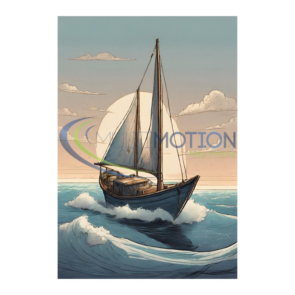 MultiMotion Design blusdeken - Zeilboot