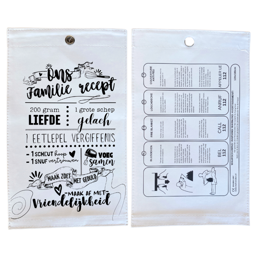 MultiMotion Design blusdeken - Keuken quote