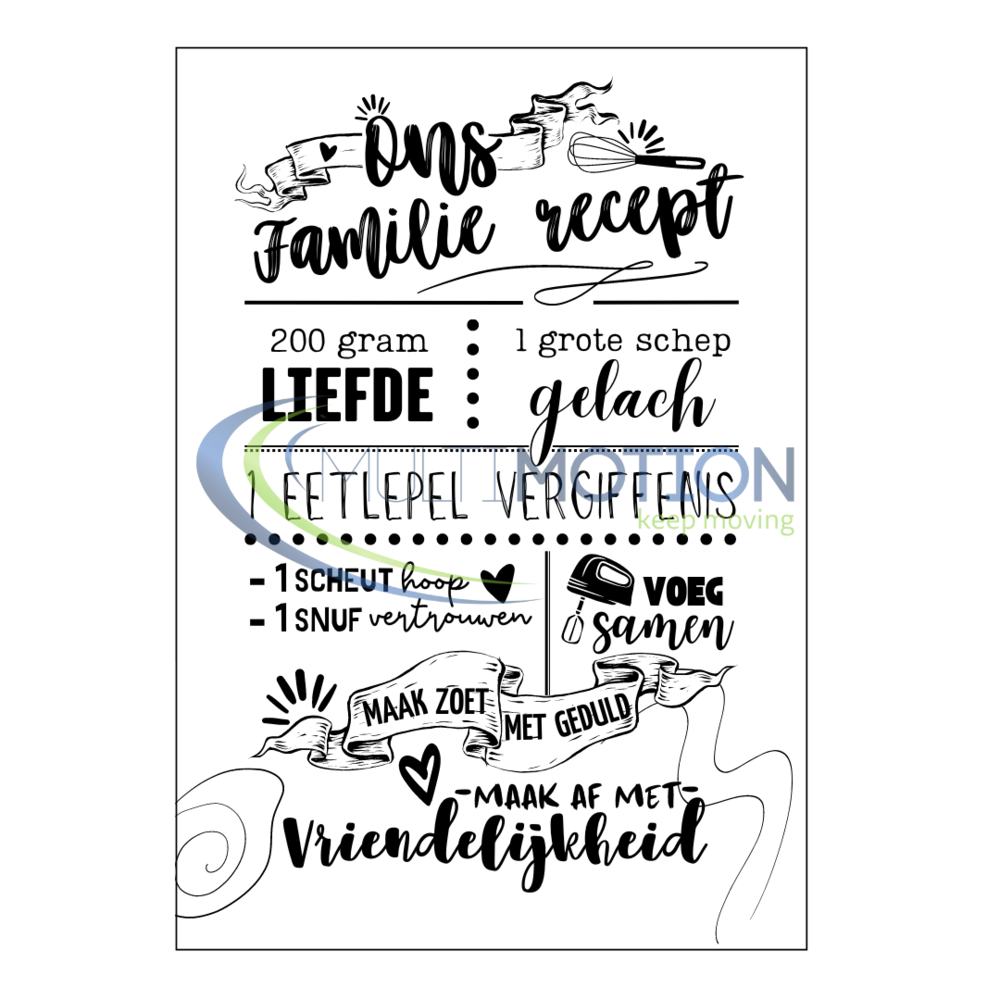 MultiMotion Design blusdeken - Keuken quote