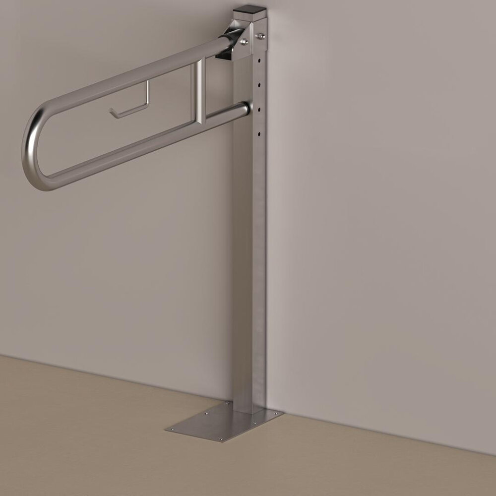 MultiMotion Toiletbeugel op vloerstatief 60 cm RVS