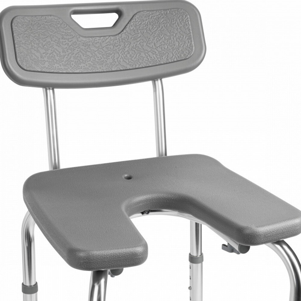 MultiMotion Douchestoel met hygiënische uitsparing Grijs