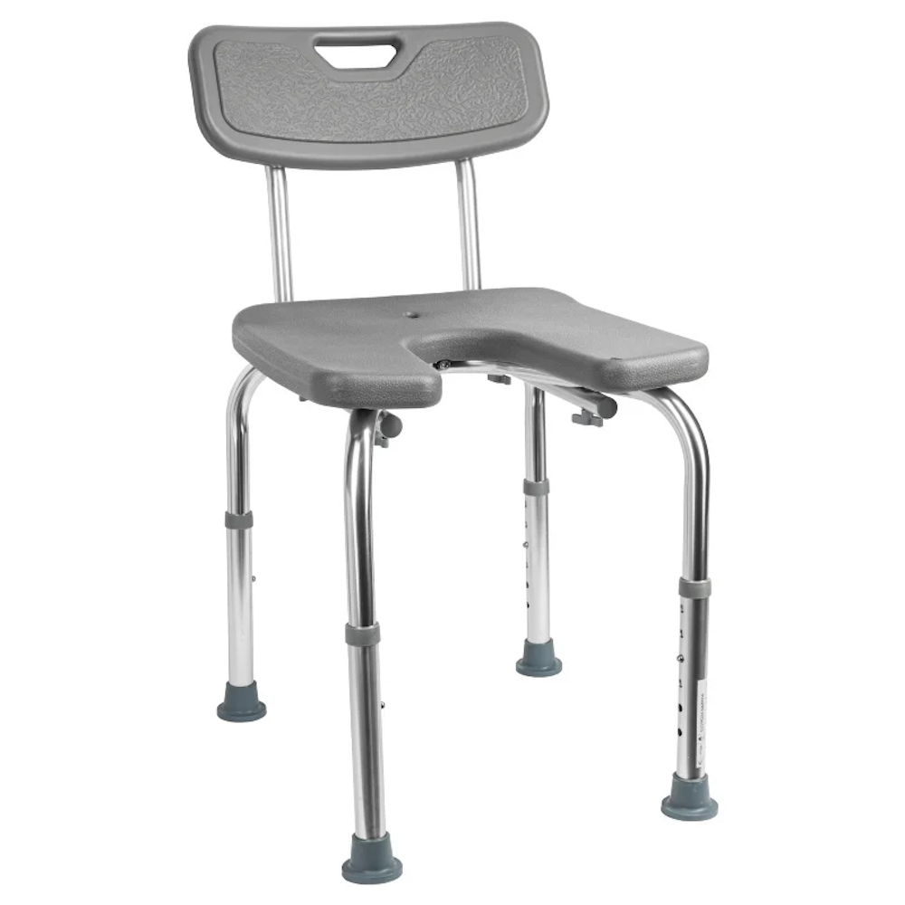 MultiMotion Douchestoel met hygiënische uitsparing Grijs