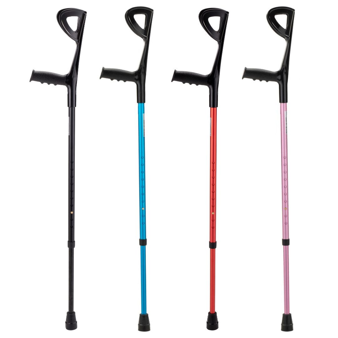 MultiMotion Gekleurde elleboogkrukken met open manchet