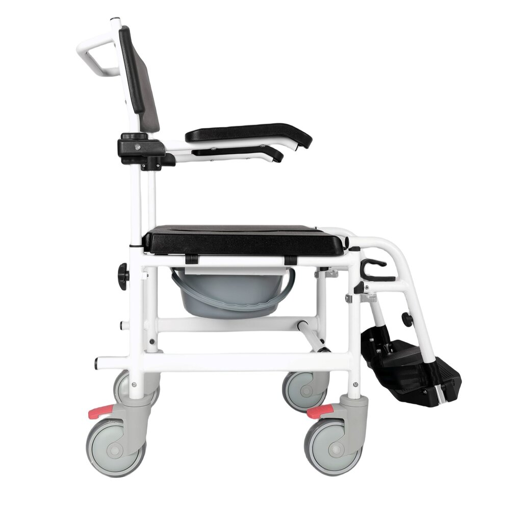 MultiMotion Verrijdbare douchestoel en toiletstoel in 1 (5'' wielen)
