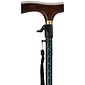 MultiMotion MultiMotion wandelstok met drukknop verstelling Zwart/ groene print