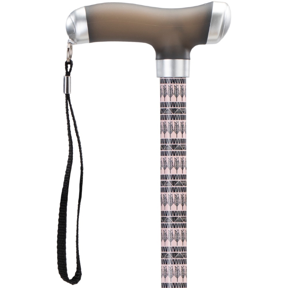 MultiMotion MultiMotion wandelstok met zacht siliconen handvat, lichte print