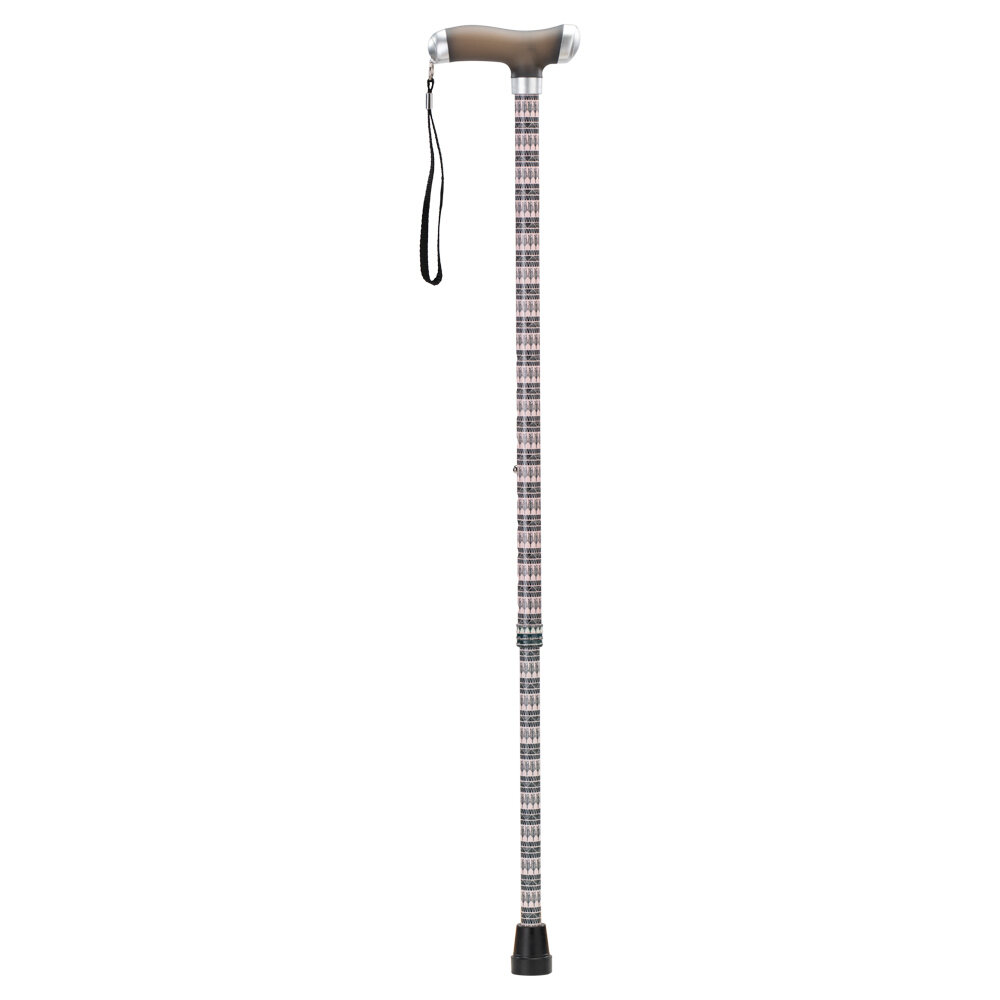 MultiMotion MultiMotion wandelstok met zacht siliconen handvat, lichte print