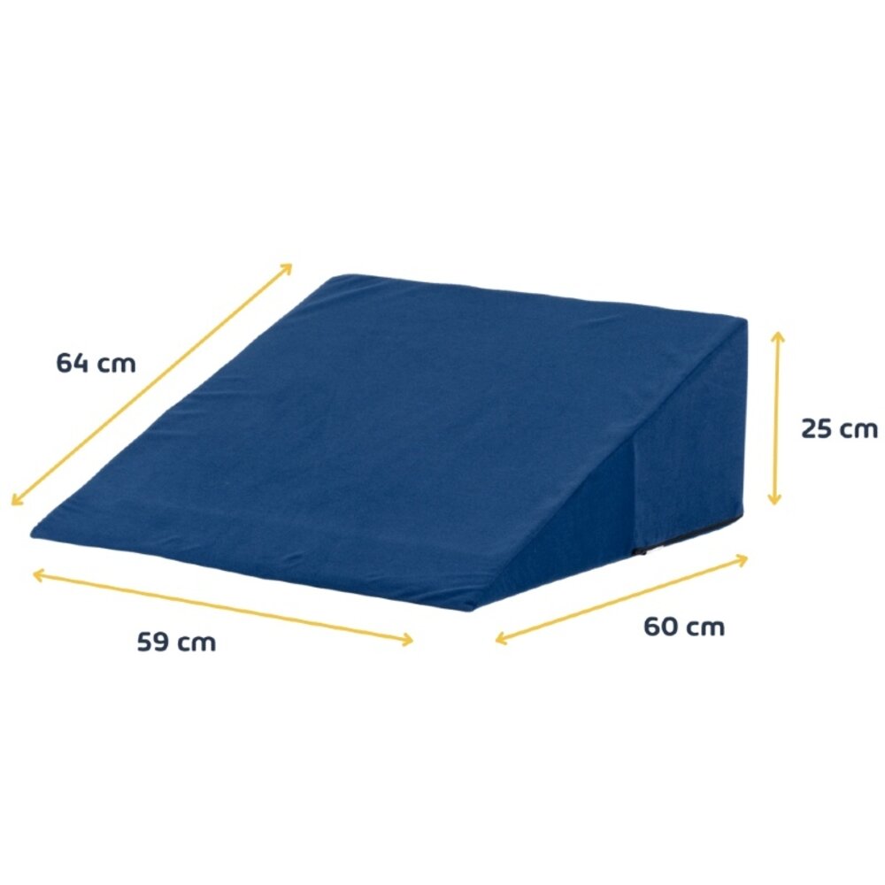 Ritalia® Vervanghoes voor Wigkussen 60x48x30 cm Kussen NIET inbegrepen Extra Wasbare Bamboe OEKO-TEX Hoes Compatibel met Leeskussen en Anti-Reflux Kussen Hygiënische Vervanging