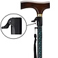 MultiMotion MultiMotion wandelstok met drukknop verstelling Zwart/ groene print