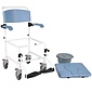 MultiMotion Douchestoel en toiletstoel in 1 met 5'' wielen blauw