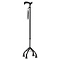MultiMotion Wandelstok met 4 poten Zwart