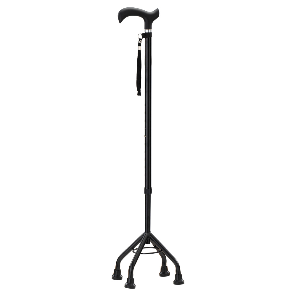 MultiMotion Wandelstok met 4 poten Zwart