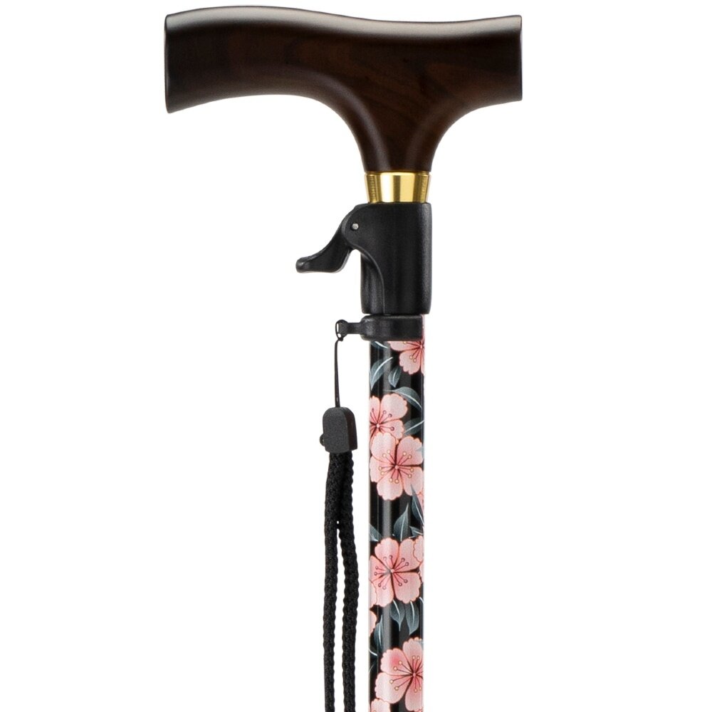 MultiMotion MultiMotion wandelstok met drukknop verstelling Bloemen