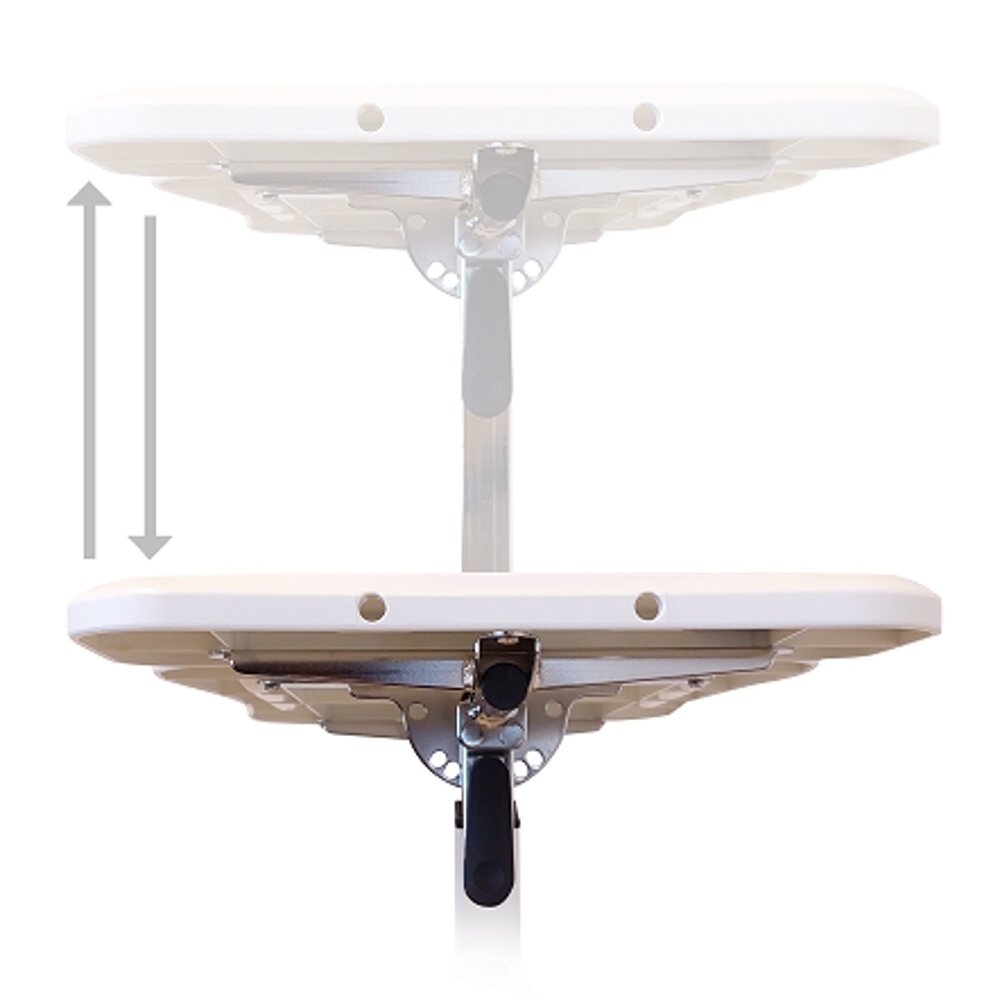 MultiMotion MultiMotion Prestige Bedtafel Wit – Verstelbaar op Wielen