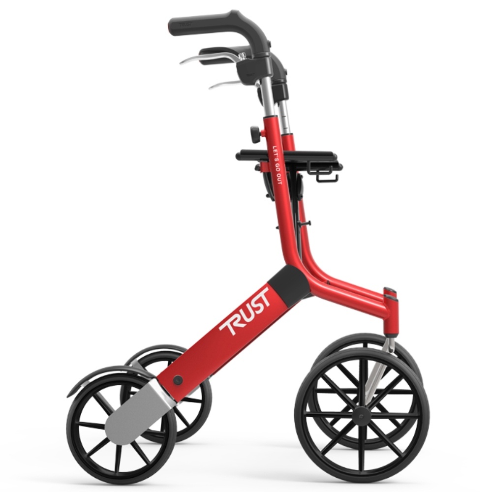 TrustCare let's go out lichtgewicht rollator ROOD kopen?