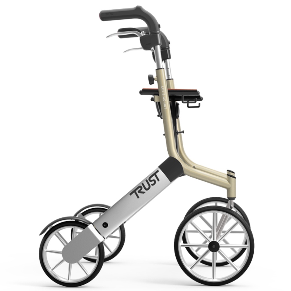 TrustCare let's go out lichtgewicht rollator BEIGE kopen?