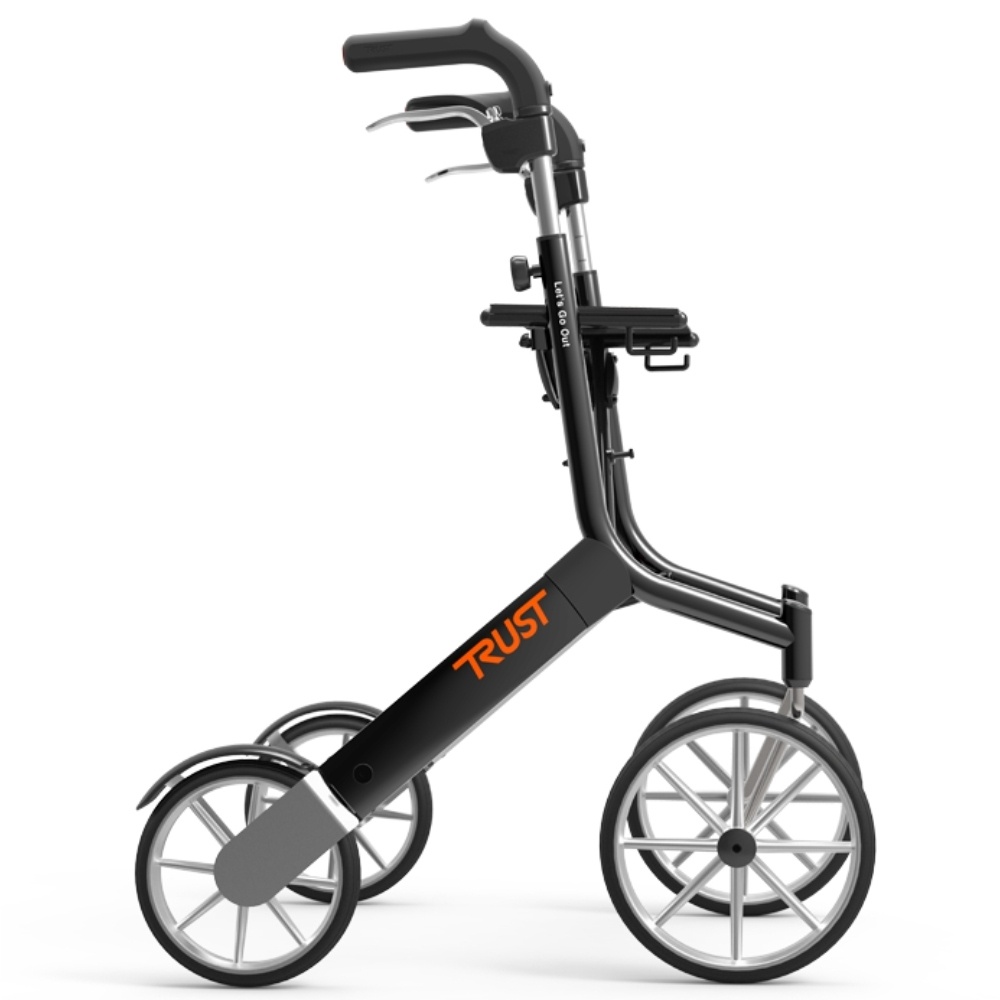 TrustCare let's go out lichtgewicht rollator ZWART kopen?