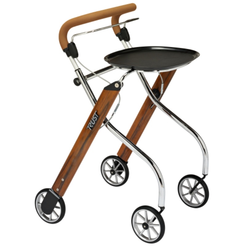 TrustCare TrustCare Let's Go Indoor rollator - Walnoot