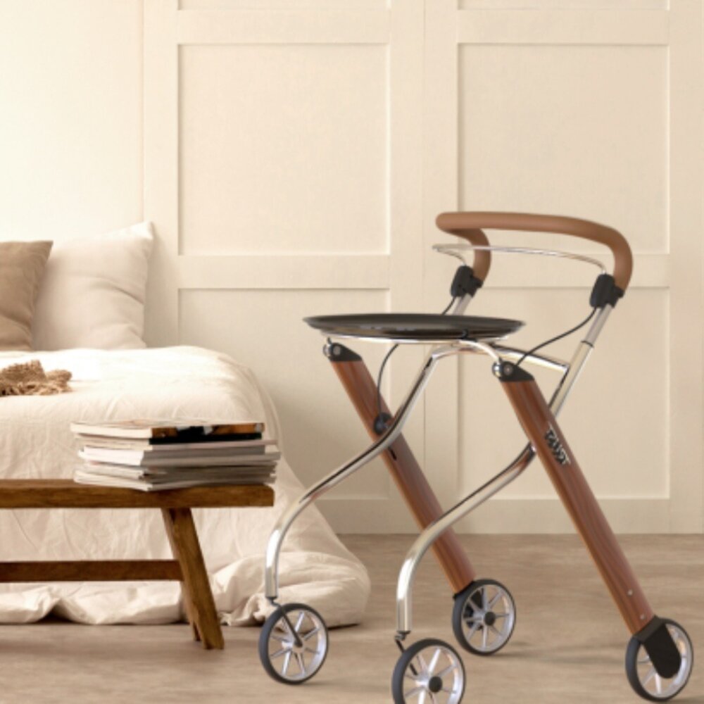 TrustCare TrustCare Let's Go Indoor rollator - Walnoot
