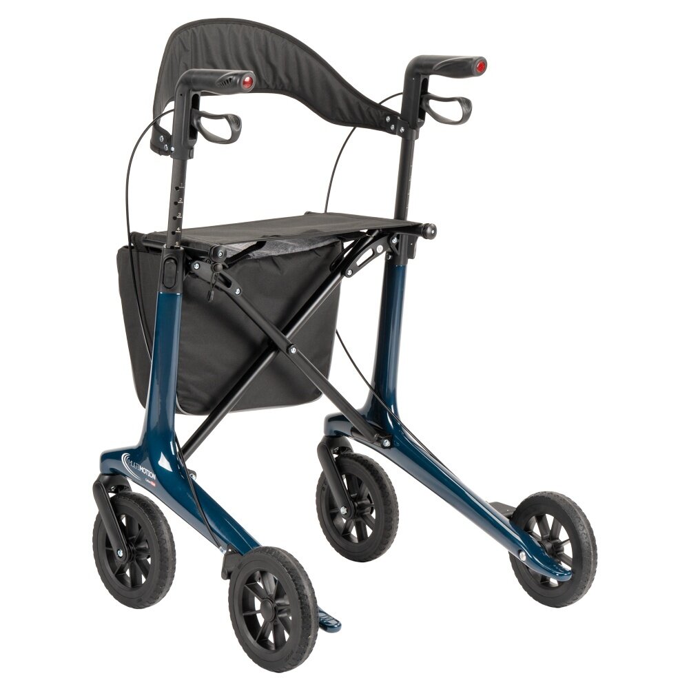 MultiMotion MultiMotion Carbon rollator met softwielen - Maat L - Blauw