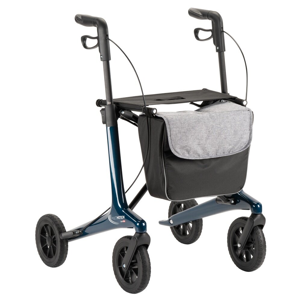 MultiMotion MultiMotion Carbon rollator met softwielen - Maat L - Blauw