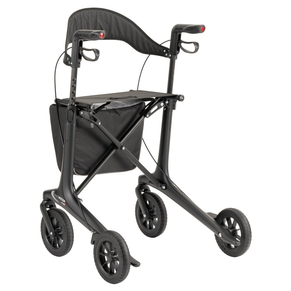 MultiMotion MultiMotion Carbon rollator met softwielen - Maat L - Zwart