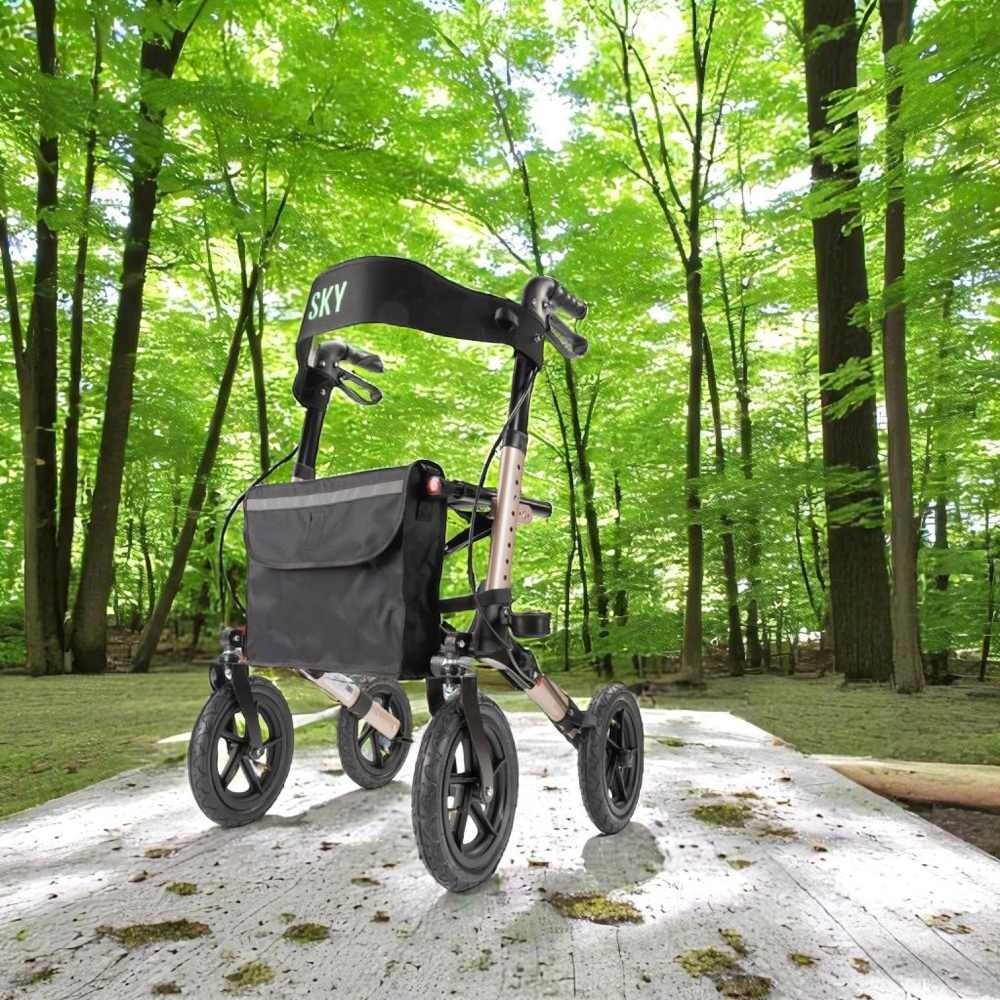 Sky Sky Air lichtgewicht outdoor rollator met luchtbanden - Champagne