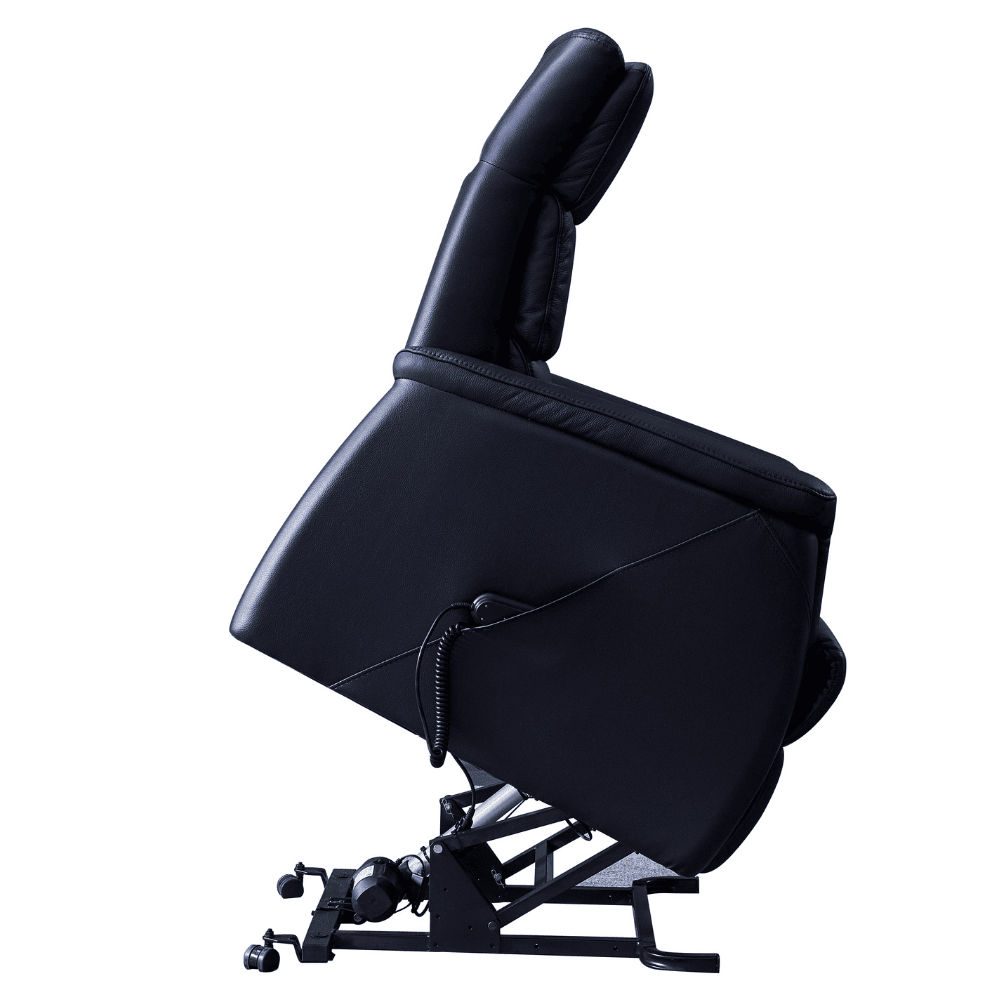 Basiq-seats Palma Sta-op stoel met 2 motoren - Leer, Zwart
