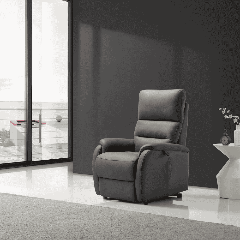 Basiq-seats Modena Powerlift Sta-op stoel met 4 motoren - Stof, Grijs