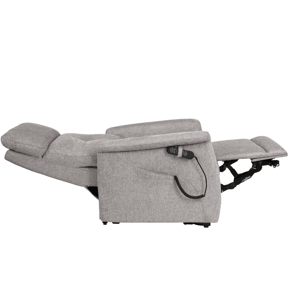 Basiq-seats Praga Powerlift Sta-op stoel met 4 motoren - Stof, Licht Taupe