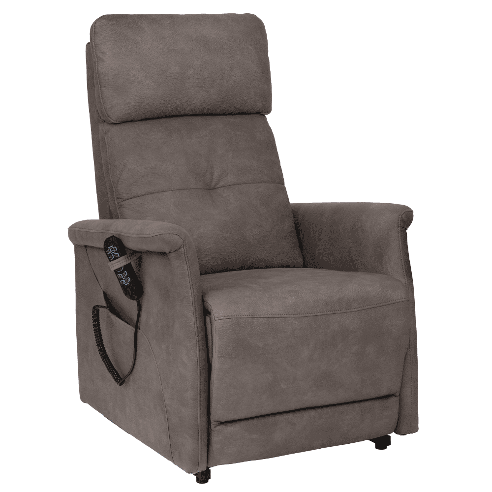 Basiq-seats Praga Powerlift Sta-op stoel met 4 motoren - Stof, Marble Grijs