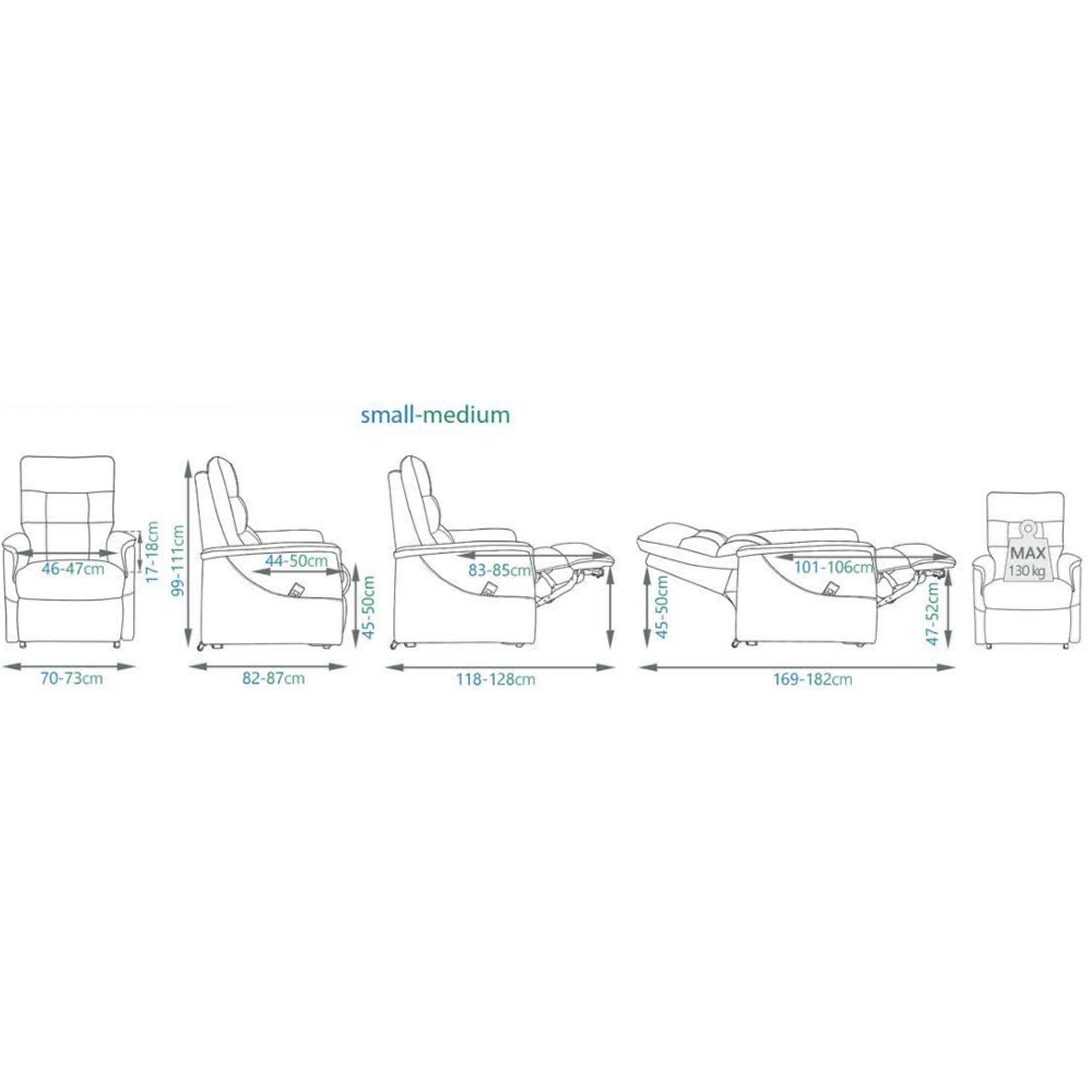 Basiq-seats Stone-S Sta-op-stoel  met 2 motoren - Compacte uitvoering
