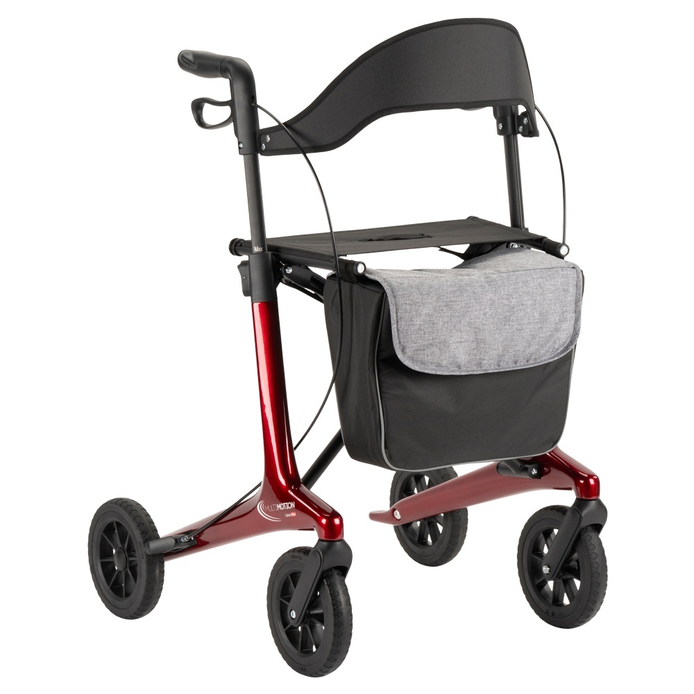 MultiMotion MultiMotion Carbon rollator met softwielen - Maat M - Rood