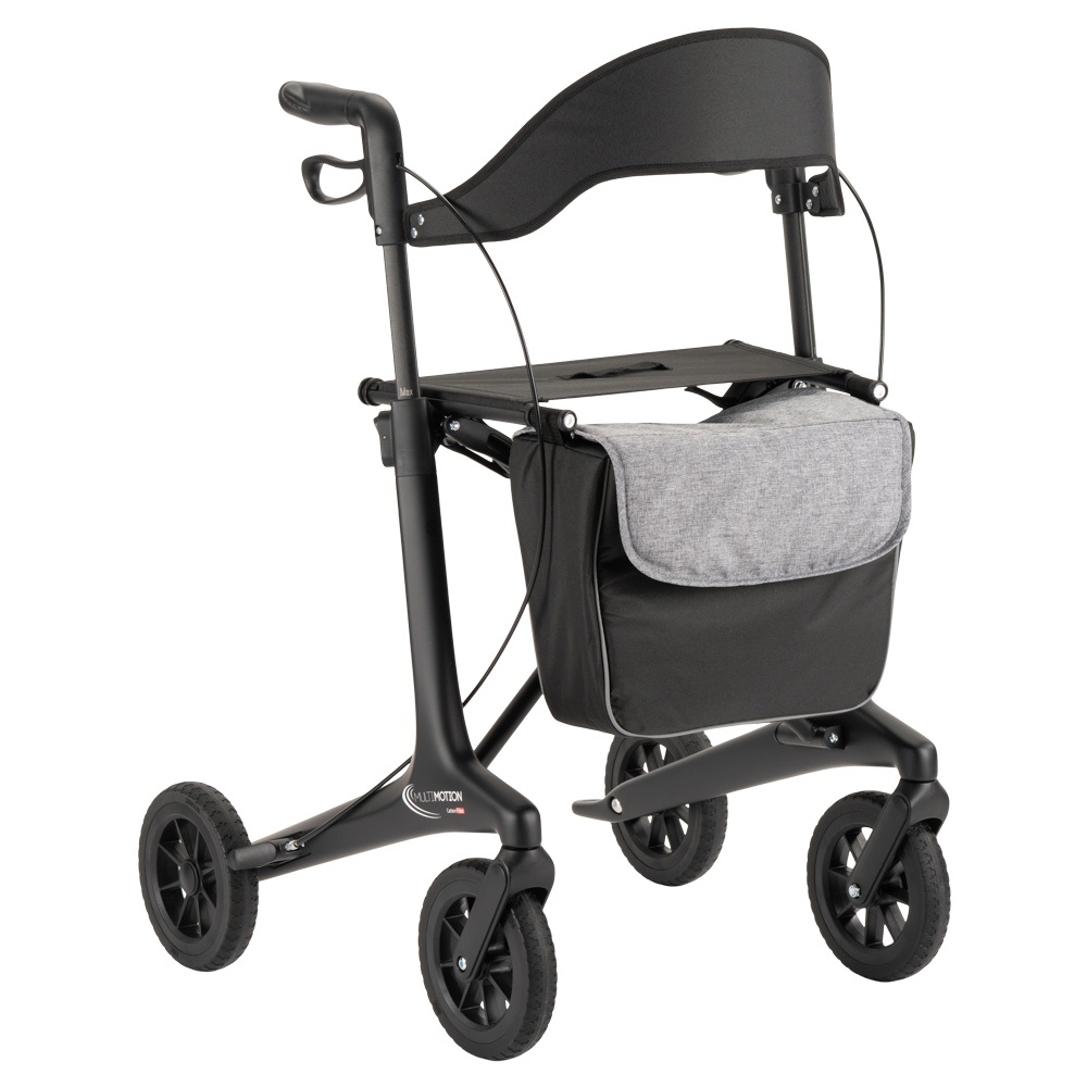 MultiMotion MultiMotion Carbon rollator met softwielen - Maat M - Zwart