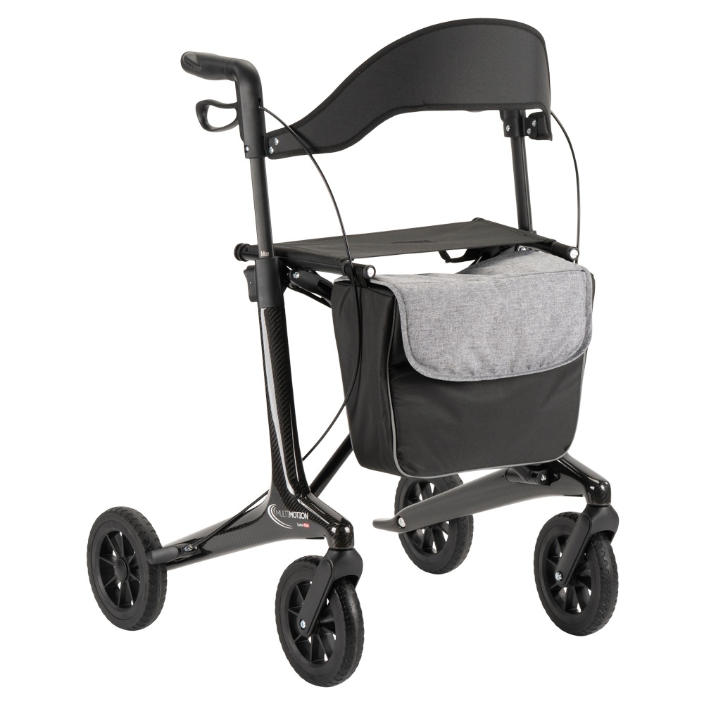 MultiMotion MultiMotion Carbon rollator met softwielen - Maat M - Carbon