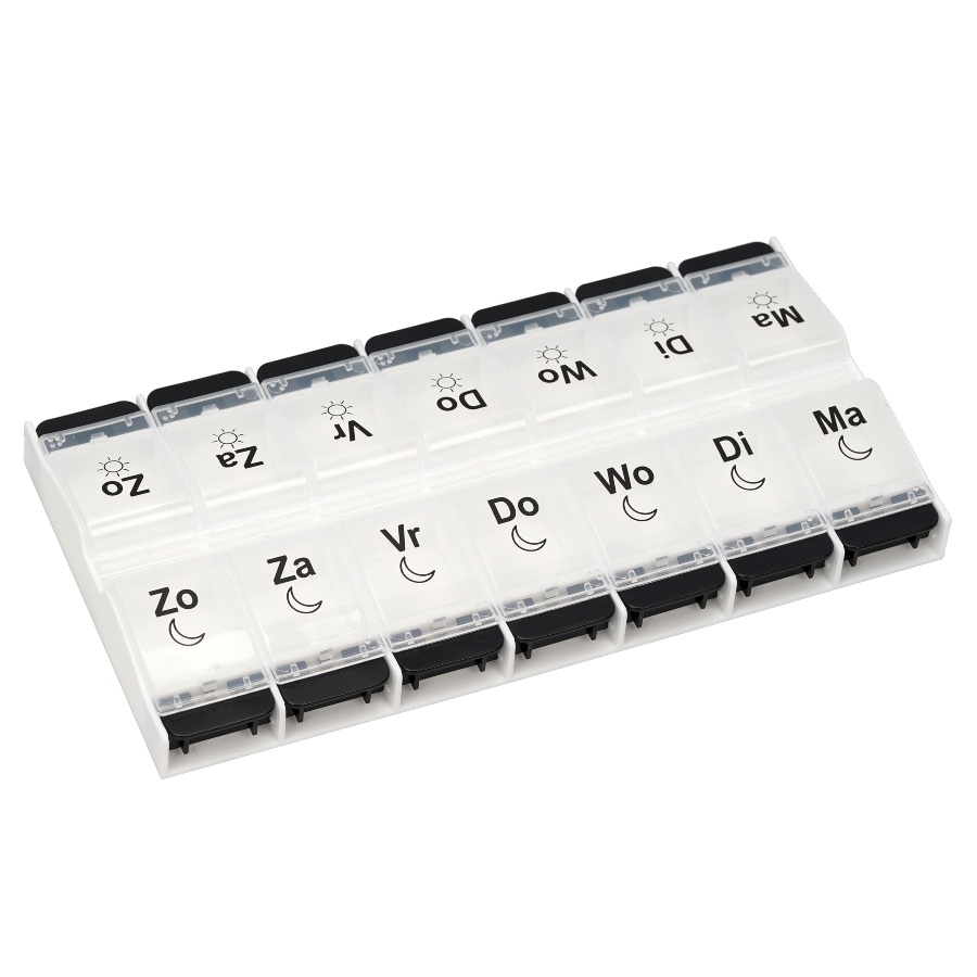MultiMotion Ruime pillendoos 7 dagen, 2 delen per dag MultiMotion Ruime pillendoos 7 dagen, 2 delen per dag