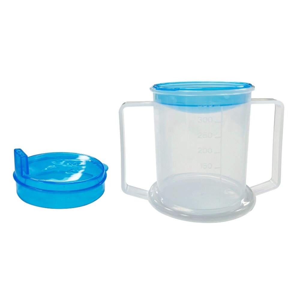 MultiMotion Drinkbeker met  handvatten en 2 verschillende deksels