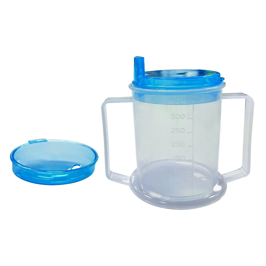 MultiMotion Drinkbeker met  handvatten en 2 verschillende deksels