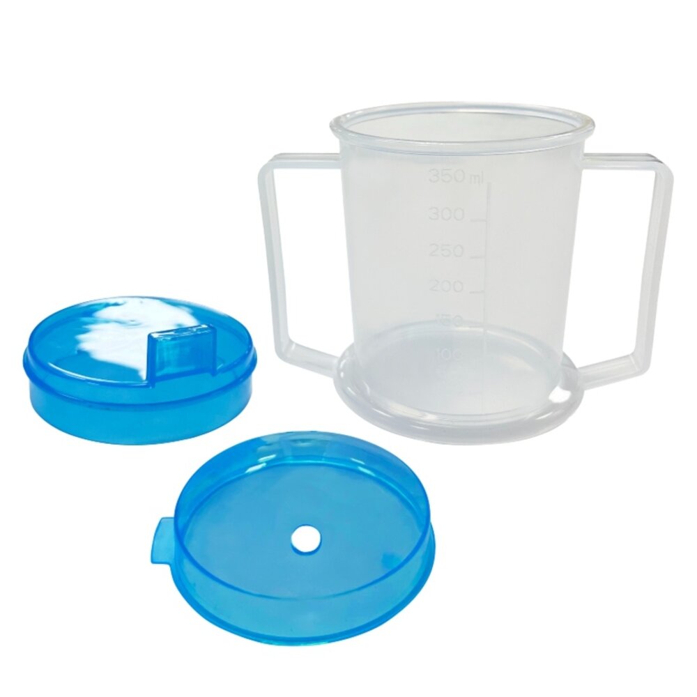 MultiMotion Drinkbeker met  handvatten en 2 verschillende deksels