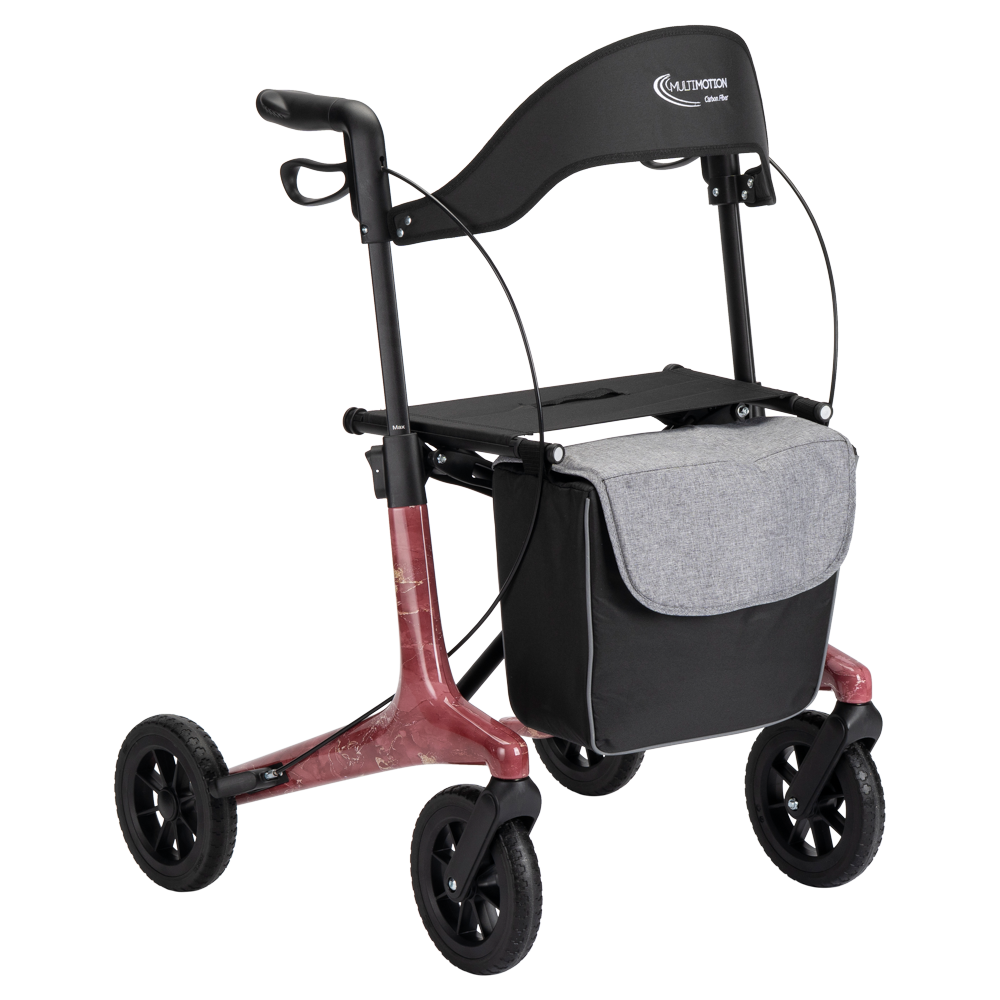 MultiMotion MultiMotion Carbon rollator met softwielen - Maat M - Marmerprint