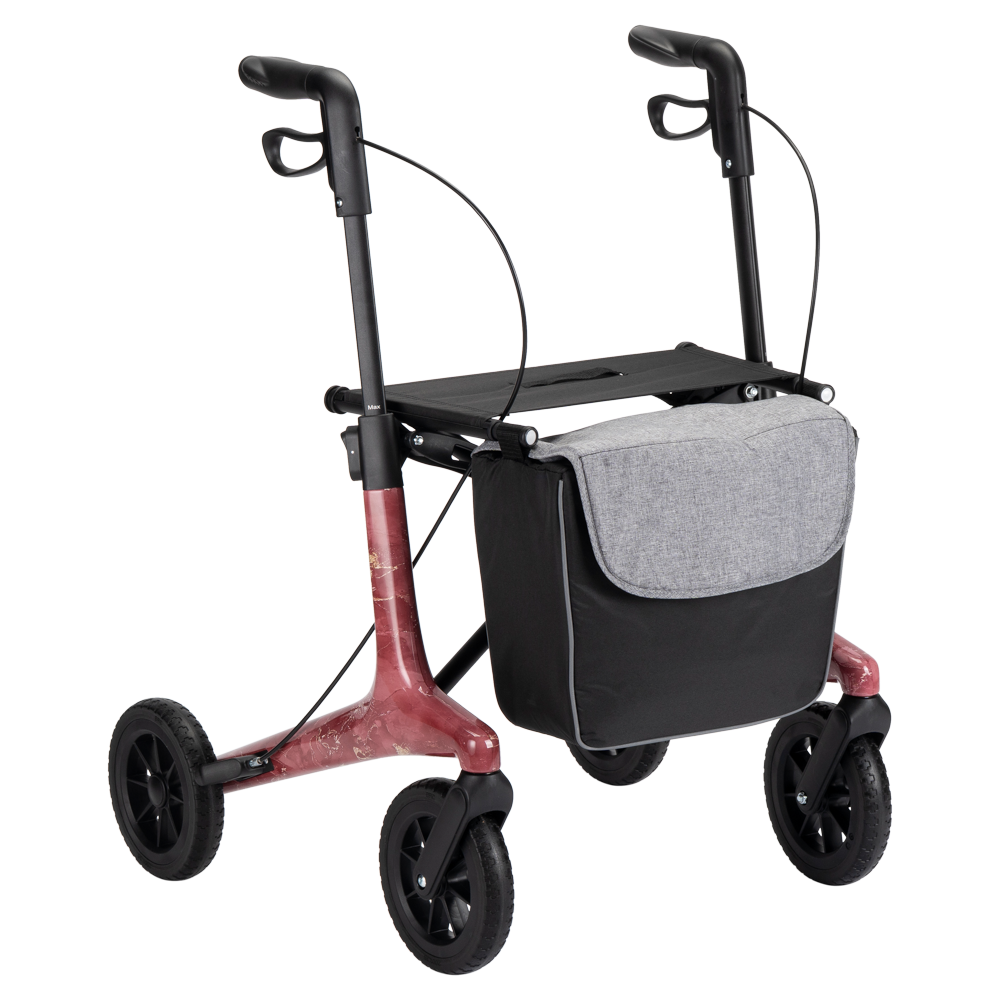 MultiMotion MultiMotion Carbon rollator met softwielen - Maat M - Marmerprint