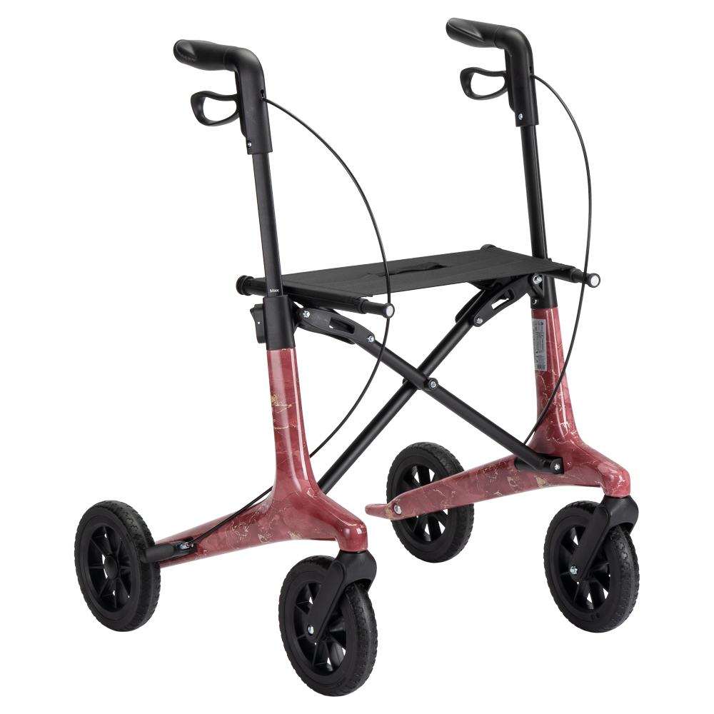 MultiMotion MultiMotion Carbon rollator met softwielen - Maat M - Marmerprint
