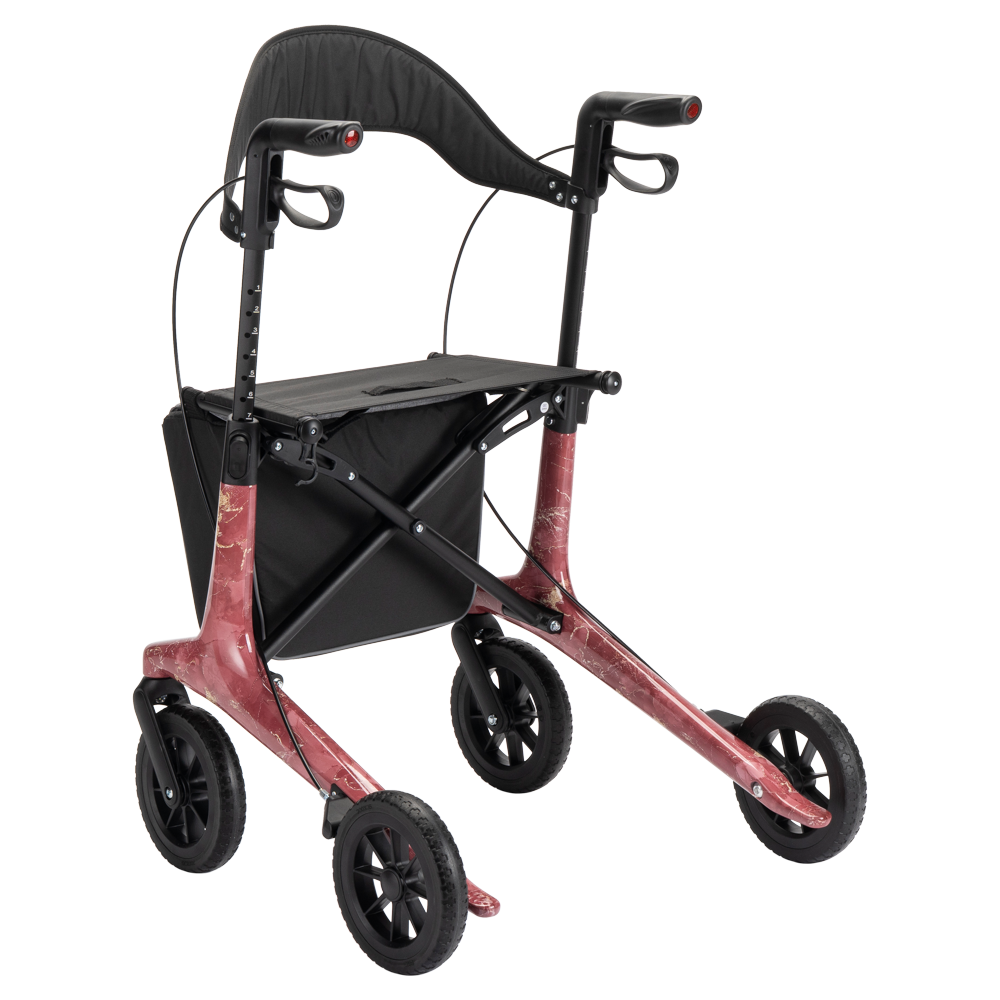 MultiMotion MultiMotion Carbon rollator met softwielen - Maat M - Marmerprint