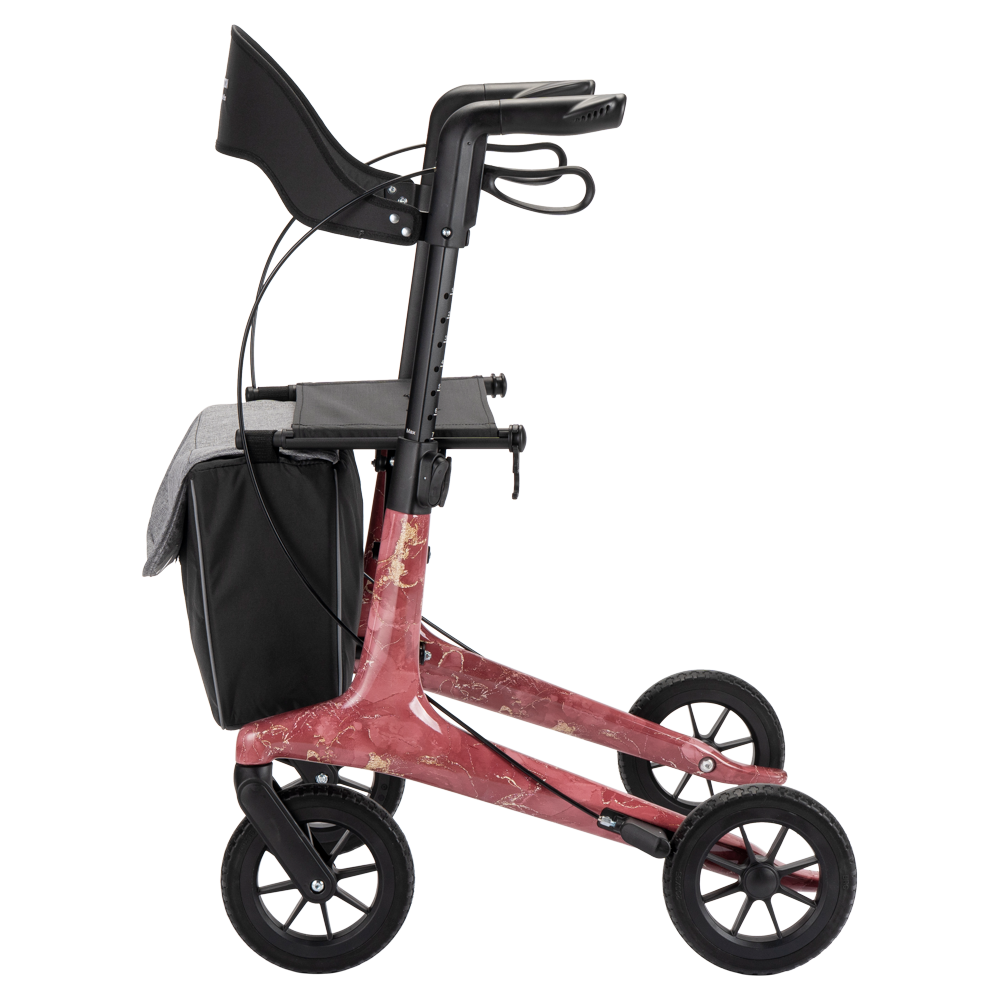 MultiMotion MultiMotion Carbon rollator met softwielen - Maat M - Marmerprint