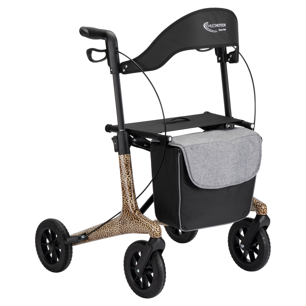 Carbon rollator met panterprint