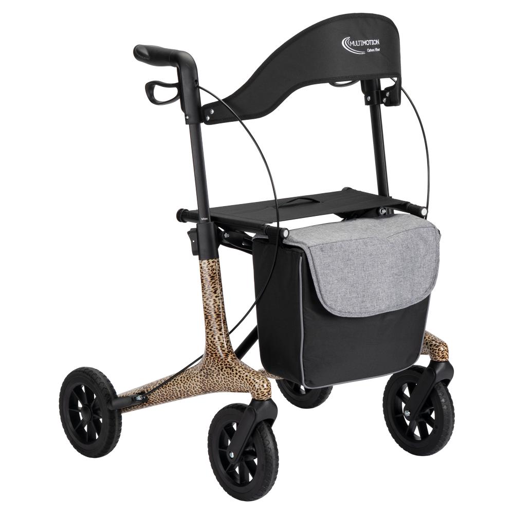 MultiMotion MultiMotion Carbon rollator met softwielen - Maat M - Panterprint